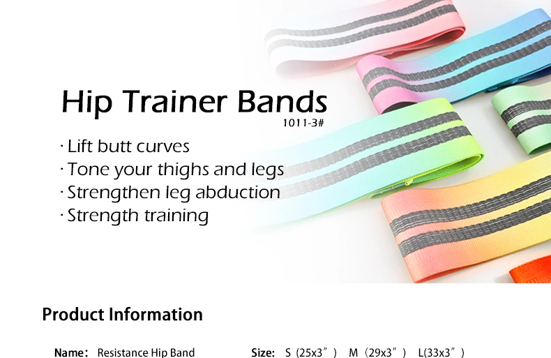 Pilates Training Gradient Rainbow Color Yoga Pull Squat Hip Booty Circular Elastic Resistance Band