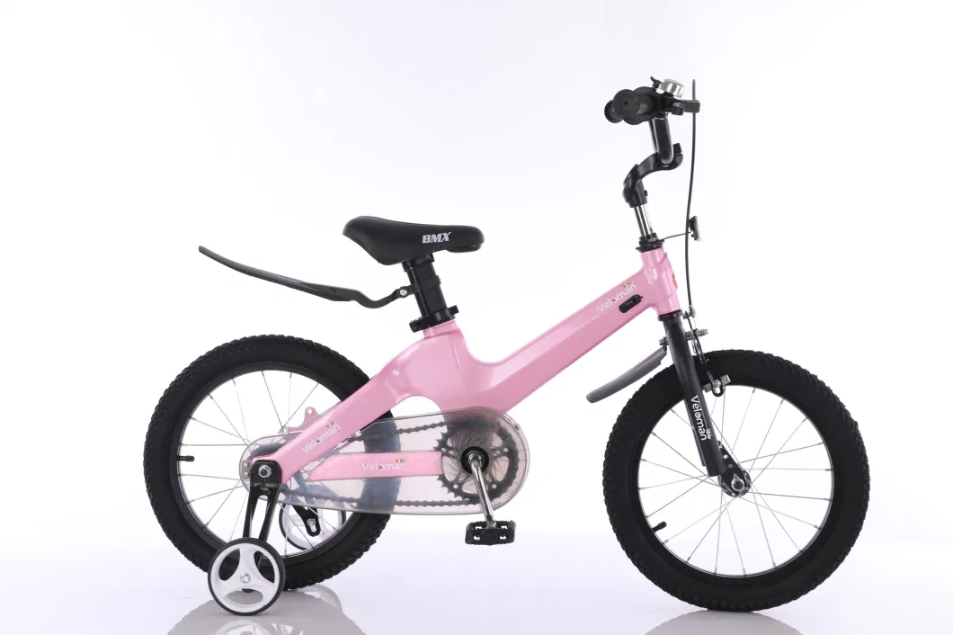 12&quot; 14&quot; 16&quot; 18&quot; Magnesium Alloy Integrated Frame Wheel Fork Children Kids Bicycle with Training Wheels Inner Brake Cable