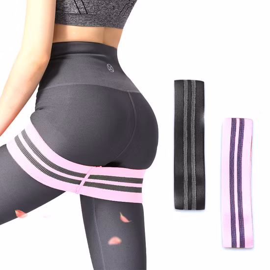 Amazon Hot Sale Fabric Cotton Glute Circle Booty Elastic Workout Yoga Fitness Hip Resistance Band